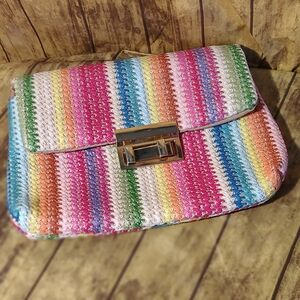 Multicolor Crochet Clutch